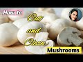 How to cut and clean mushrooms before cooking - Easy way for washing and cutting