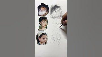 Pencil Sketch Practice｜Gesture & Expression ASMR #art #painting #drawing