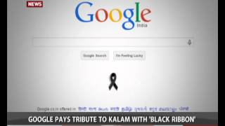 Google pays tribute to Dr. Kalam with its black ribbon doodle screenshot 5