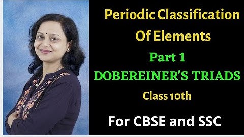 Periodic Classification Of Elements | Dobereiner