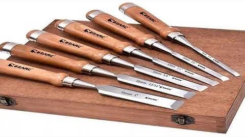 6Pcs Wood Chisel Tool Sets Woodworking Carving Chisel Kit with Premium Wooden Case for Carpenter Cra