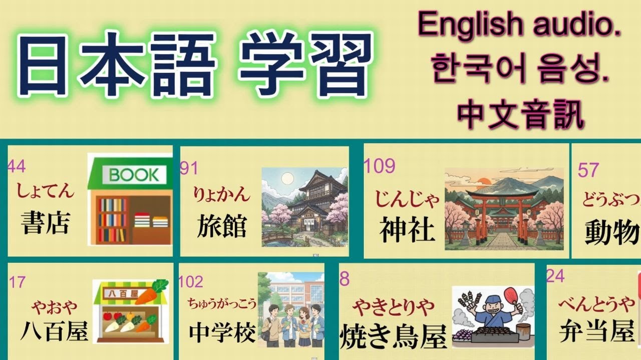 Easy Japanese Just by Listening. 123 Nouns. Audio support available in English, Chinese, and Korean.