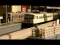 Nゲージ 東海道線 斜めストライプ185系（KATO） 駅到着＆発車シーン