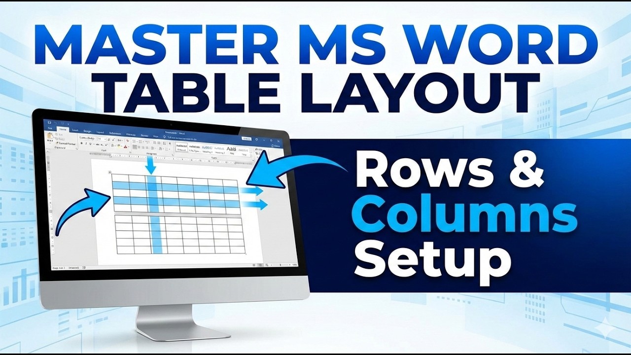 MS Word Table Layout Rows & Columns Setup | Easy Bangla Tutorial - YouTube