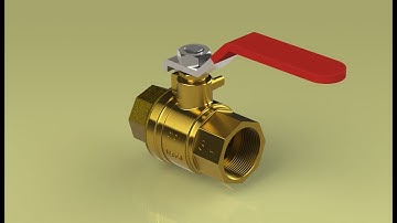 SOLIDWORKS MOTION STUDY ANIMATION - BALL VALVE ASSY