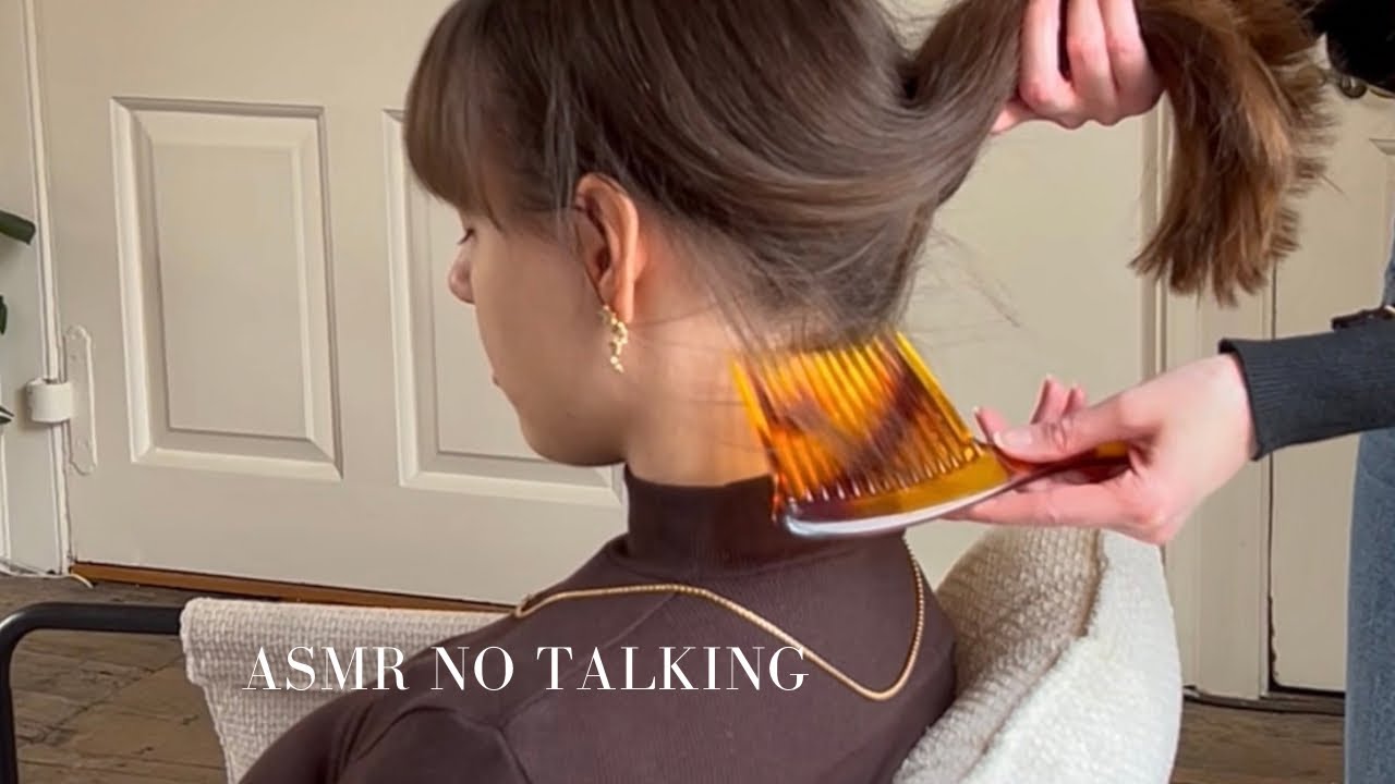 ASMR NO TALKING Gentle Scalp, Face and Neck attention | Caring for a new Mamma.