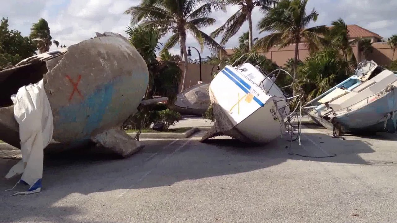 Hurricane damaged boats on Watson Island 1/14/2018 YouTube