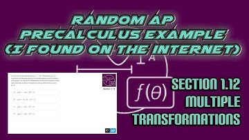 AP Precalculus Section 1.12 Example: Multiple Transformations on a Function