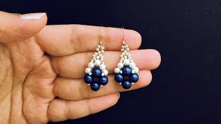 Wedding beaded Earrings.Simple Project