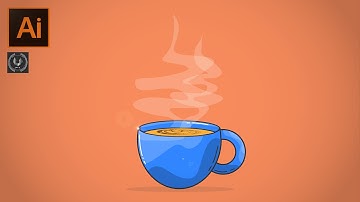 Adobe illustrator CC Tutorial - How to make a Hot Coffee Cup Design