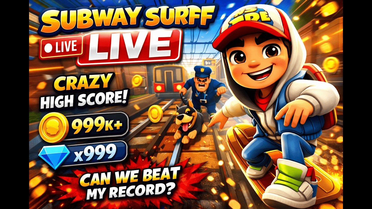 SUBWAY SURF LIVE STREAM #shortsfeed #shortslive #livestream #subwaysurfers #subwaysurf #kids