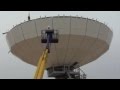 Skybrokers installing a vertex 16m earth station antenna in spain