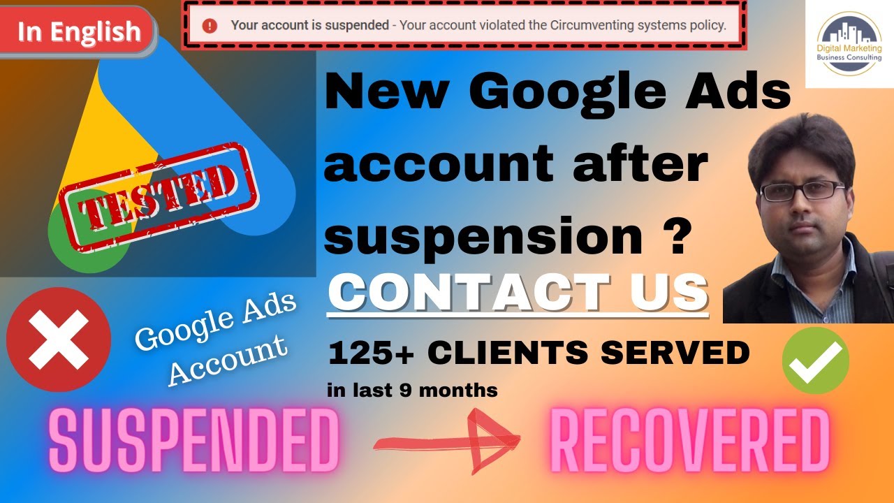 Create Google Ads Account After Account Suspended Is It Allowed 100 