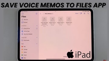 How To Save Voice Memos To Files App On iPad