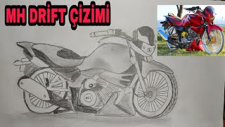 Mondi̇al Mh Dri̇ft Çi̇zi̇mi̇modifiyeli Motorsi̇klet Çi̇zi̇mi̇-Mondial Mh Drift Drawing Motorcycle Drawing