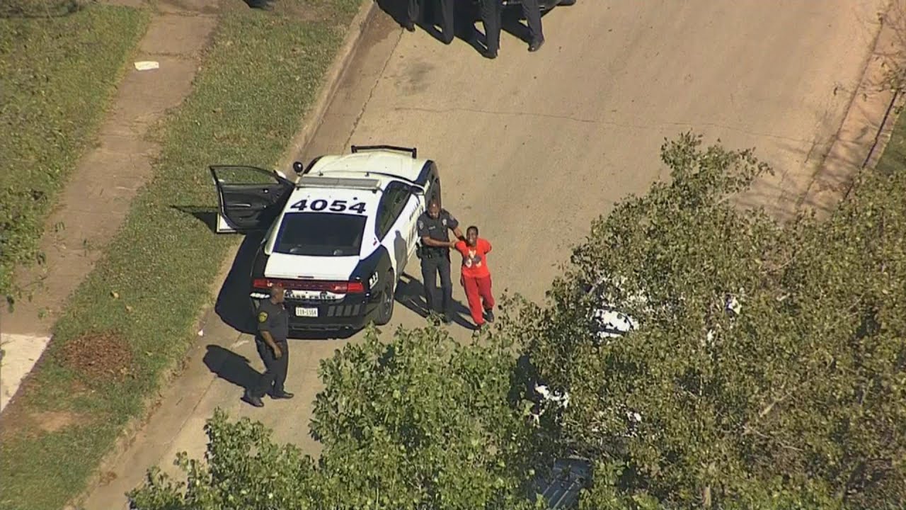 Raw Video: Suspect Taken Into Custody After Dallas Pursuit - YouTube