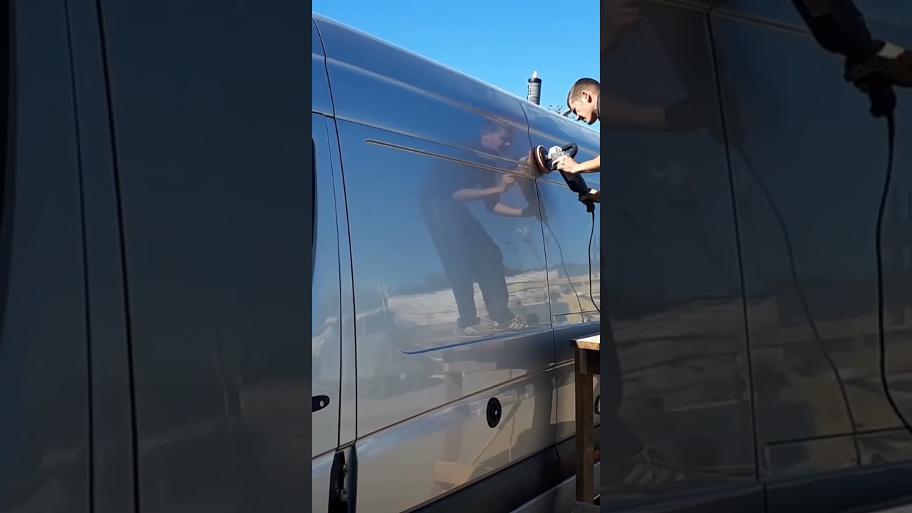 полировка кузова - никогда не полируйте на улице.