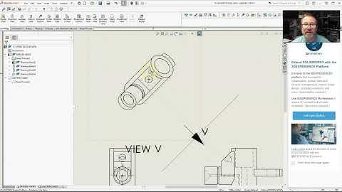 SolidWorks: Drawings Derived Views - Auxiliary View