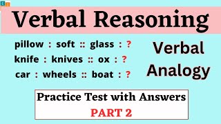 Part 2: "Verbal Analogies Unleashed: The Ultimate Quiz Challenge"