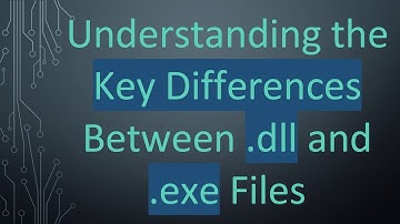 Understanding the Key Differences Between .dll and .exe Files
