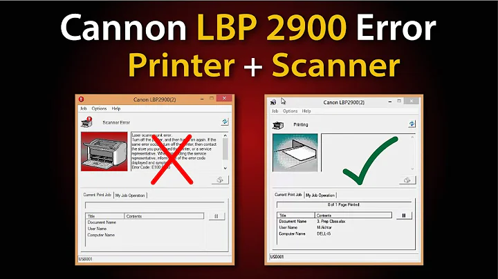 100% Fix! || Canon LBP 2900 Printer || Printer Service Error Code: E197 0000