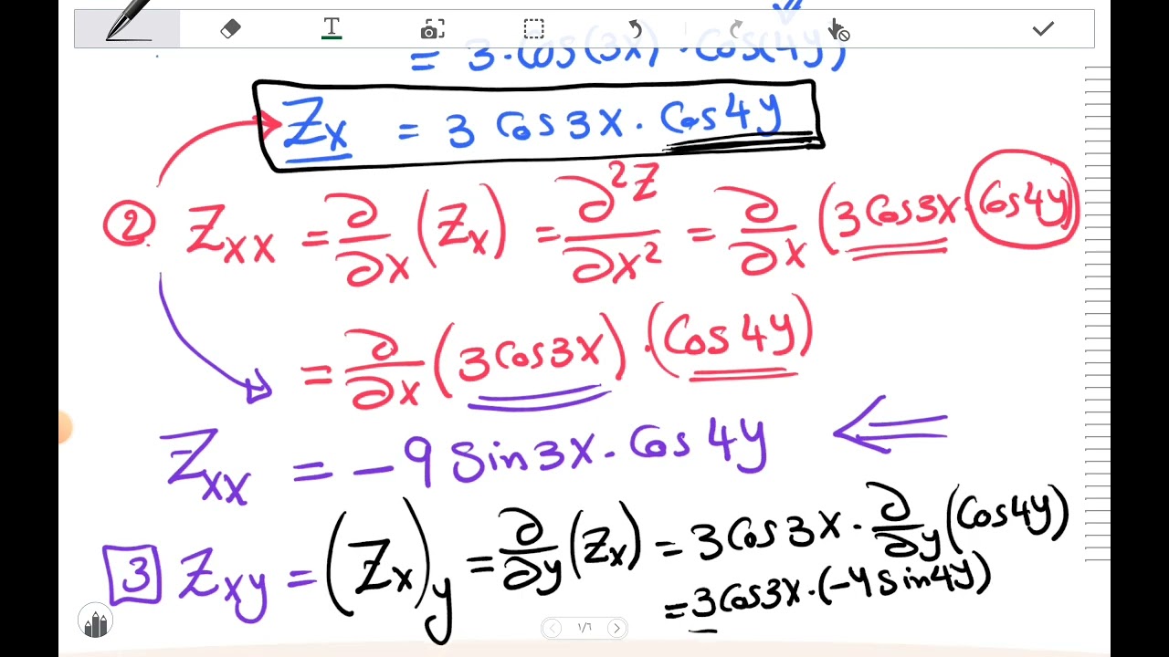تعرف على كيفية ايجاد التفاضل الجزئي للدالة لأكثر من متغير Partial derivatives
