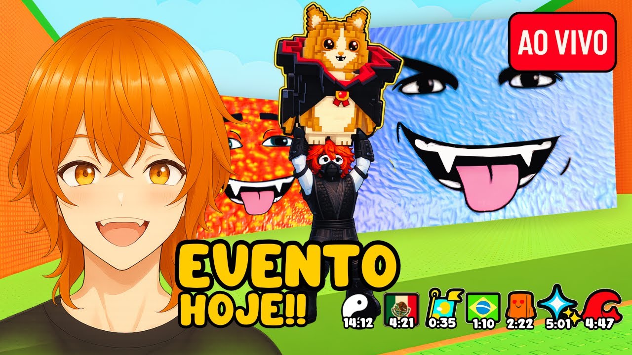 🌊 EVENTO FUJA do TSUNAMI para BRAINROTS HOJE!! 💙 XD AO VIVO