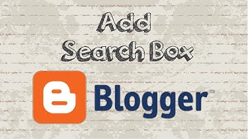How to add search box in Blogger blog