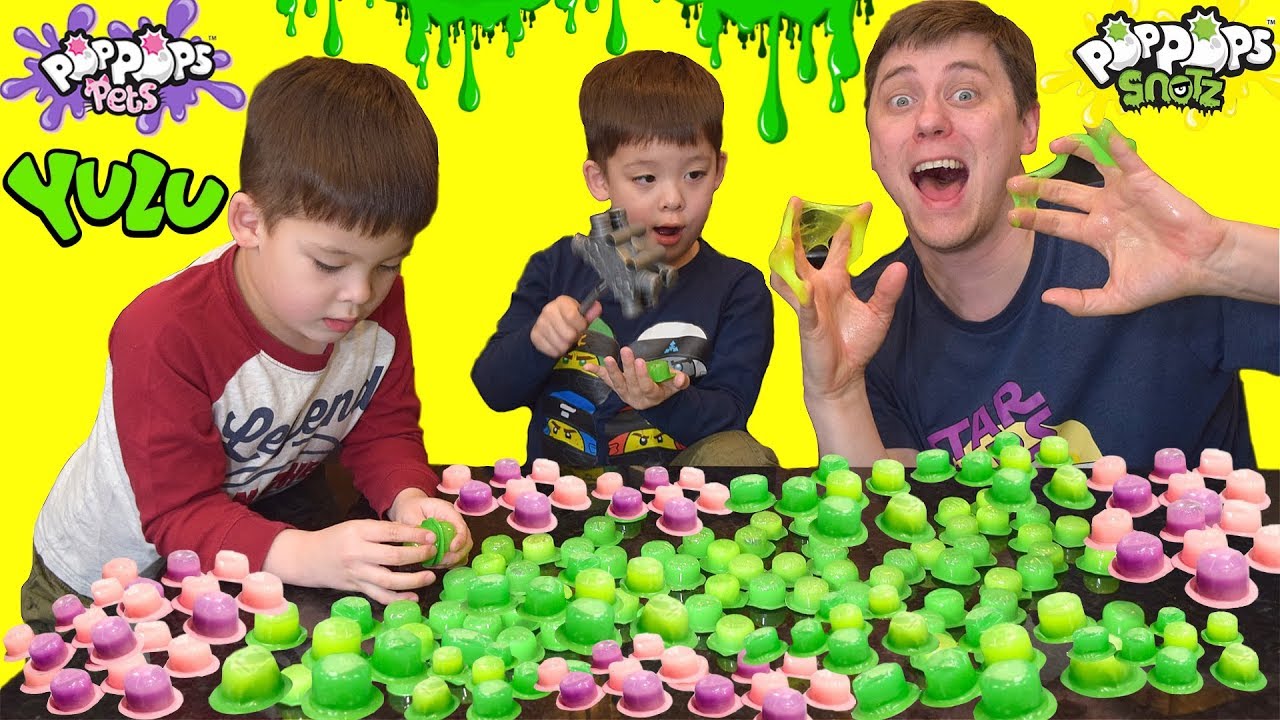 Popping Hundreds Of Bubbles With Slime Surprise Inside! "Pop Pops Pets" and "Pop Pops Snotz"UNBOXING