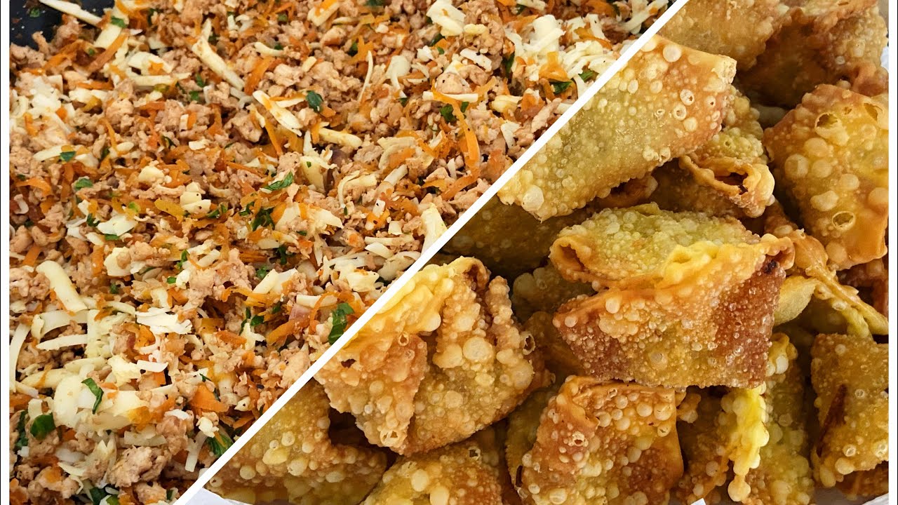 Homemade crunchy fried siomai