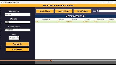 🔥 Smart Movie Rental System in Python | Tkinter + SQLite Project | Full GUI with CRUD Operations
