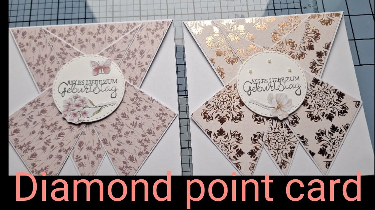 Diamond point card, Diamond point karte, Geburtstagskarte, #Diamondpointcard #Actionpapier #karte