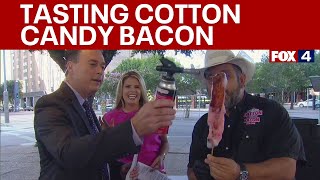 Good Day tries Cotton Candy Bacon from the State Fair of Texas