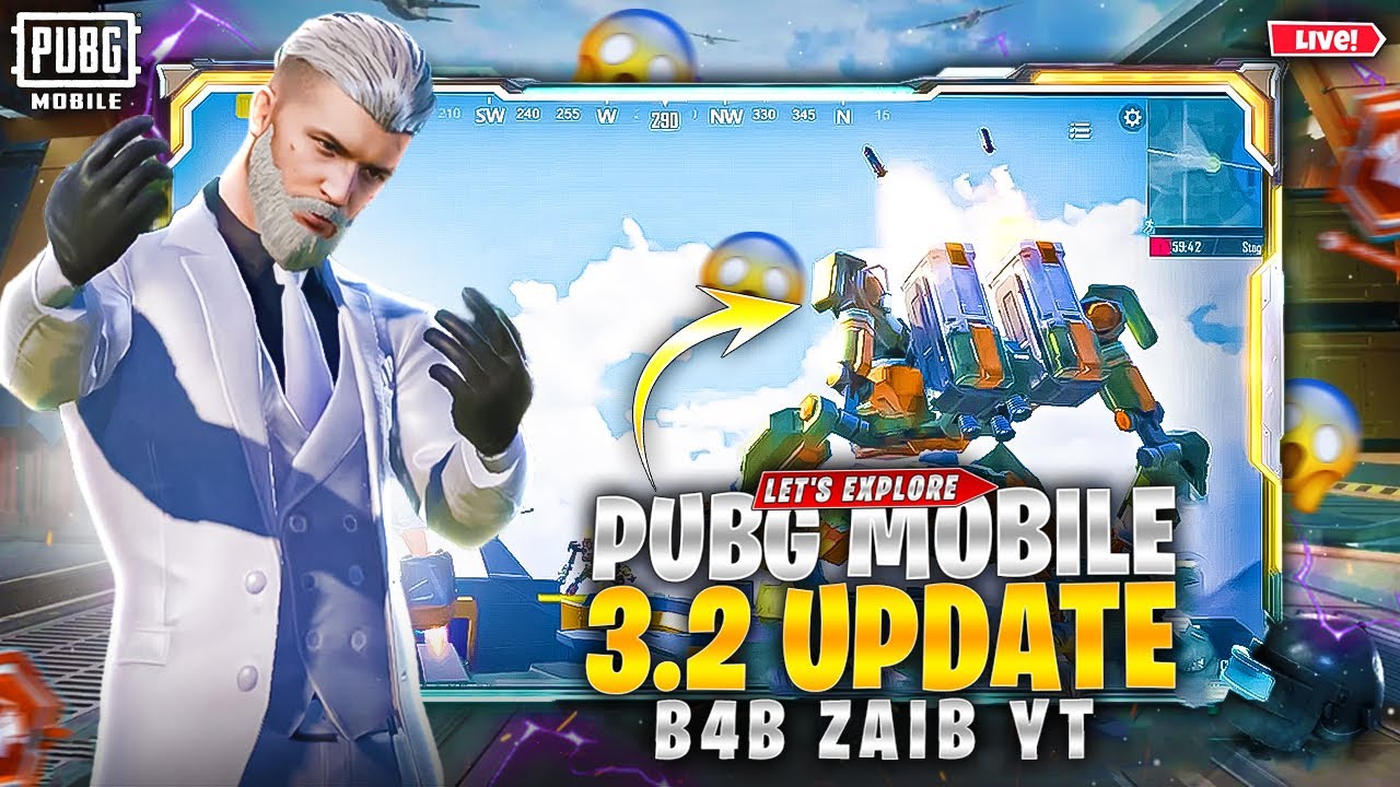 PUBG MOBILE 3.2 UPDATE😨 ZAIB IS LIVE 