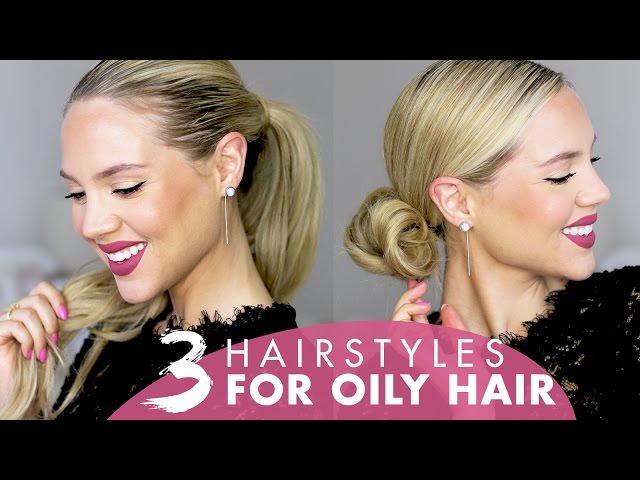 Hairstyles for Oily Greasy Hair l Quick, Cute, & Easy School Hair Tutorial  for Medium Long Hair - YouTube