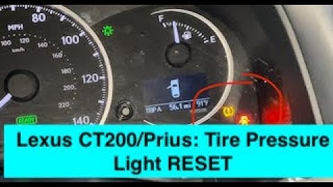 How to reset #Tire #Pressure #monitor #Light on #Lexus #CT200H or #Toyota #Prius with no tools!!!
