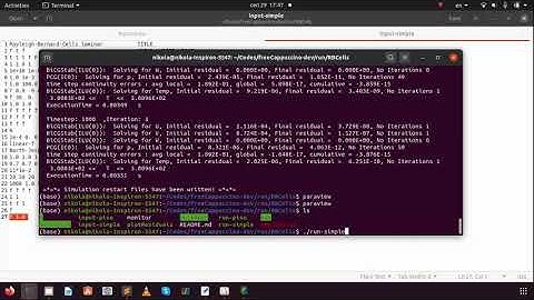 Rayleigh-Bénard convection using freeCappuccino CFD