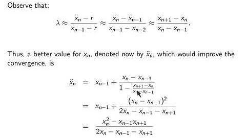 Ch05n1: Aitken Method and Acceleration
