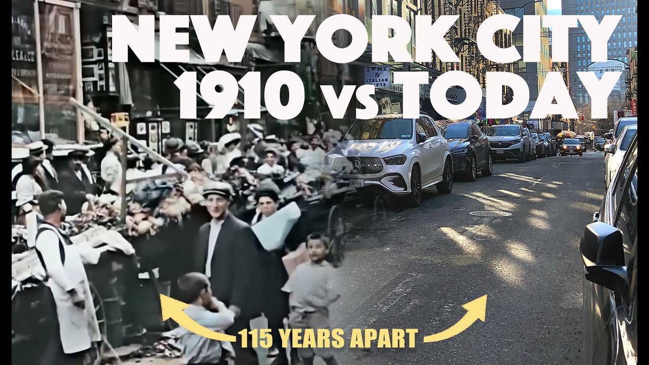 New York Then and Now® ハードカバー jc02 NYC 1910 vs 2025 | Then and Now - YouTube