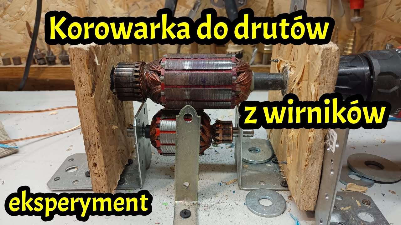 Korowarka do kabli z wirników. Kolejny eksperyment.