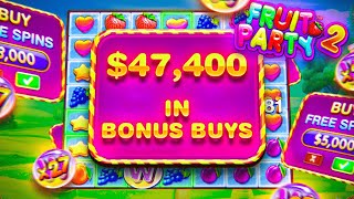 BUYING $47,400 worth of Fruit Party 2 Bonuses.. is it worth it? screenshot 4