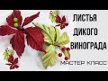 Мастер класс брошь из кожи. Листья винограда.