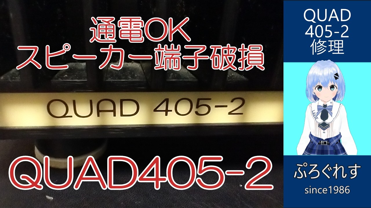 Powers On, Damaged Speaker Terminals: QUAD 405-2 - YouTube
