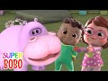 Baby Goes Shopping To Buy Animal Toys In Super Market | Blue Fish nursery rhymes & kids songs