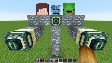 what if you create an ENDER CRYSTAL JJ AND MIKEY CREEPER in MINECRAFT