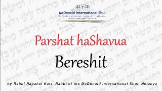 Weekly Parsha with Rav Raphael Katz - 5783 - Bereshit