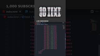 Information How To Create A 3D Text Style html css and JavaScript coding #mkchohan developer 👍 Update