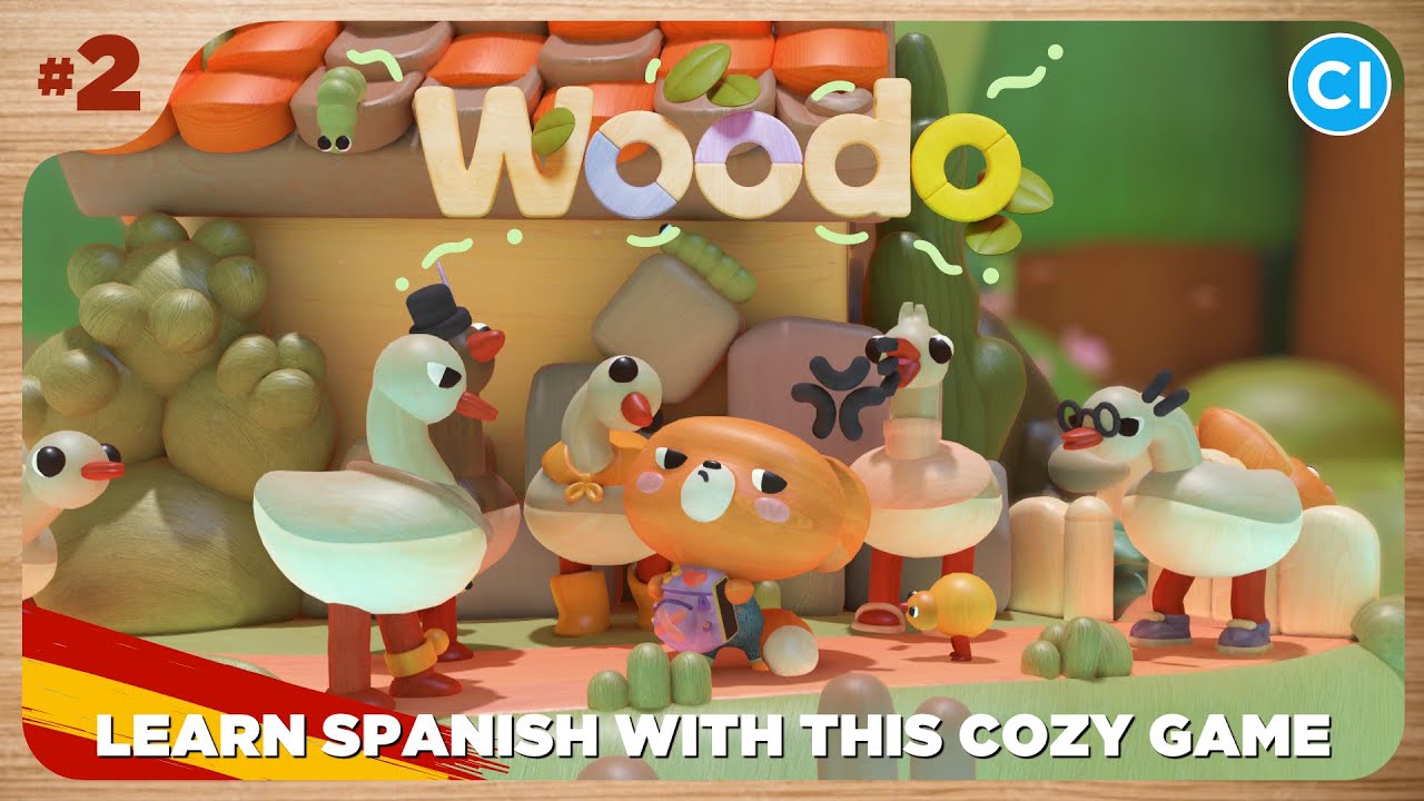 🪵 Learn Spanish for Beginners with this IMPRESSIVE Cozy Game!!  | Comprehensible Input with Woodo #2
