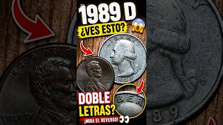 Este quarter de 1989 D tiene letras dobles en el reverso 😳”