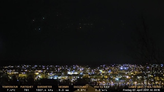 Timelapse Cam 2 - Natt til 7. april 2017